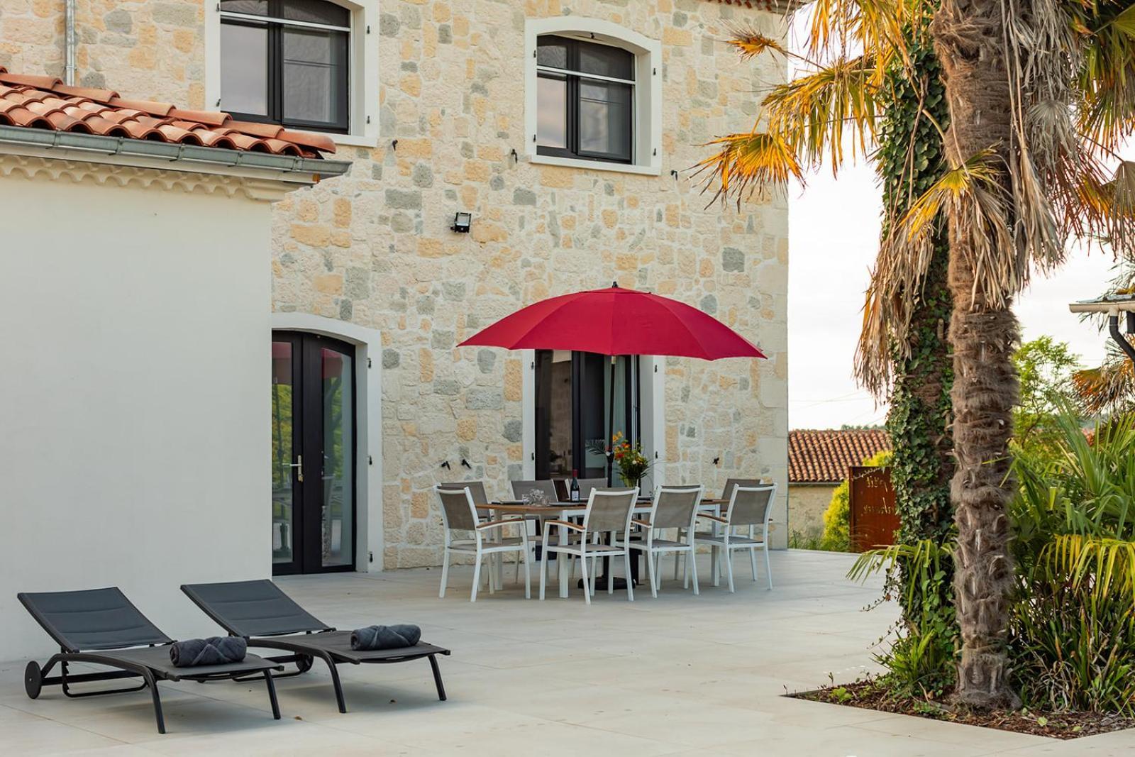 Villa Au Petit Bonheur Avec Clim - Hameau Au Calme - Piscine Chauffee - Petanque Moncrabeau ภายนอก รูปภาพ